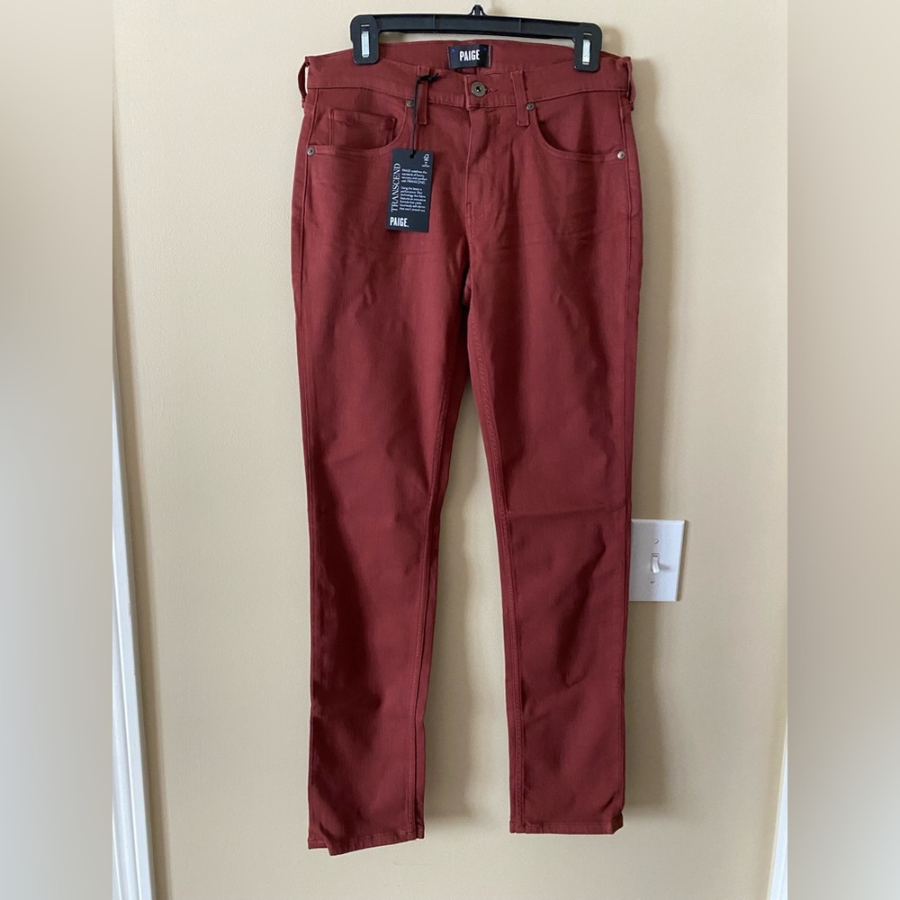 Paige Jeans Men’s Lennox Red Colorway Slim Jeans 31 New With Tags